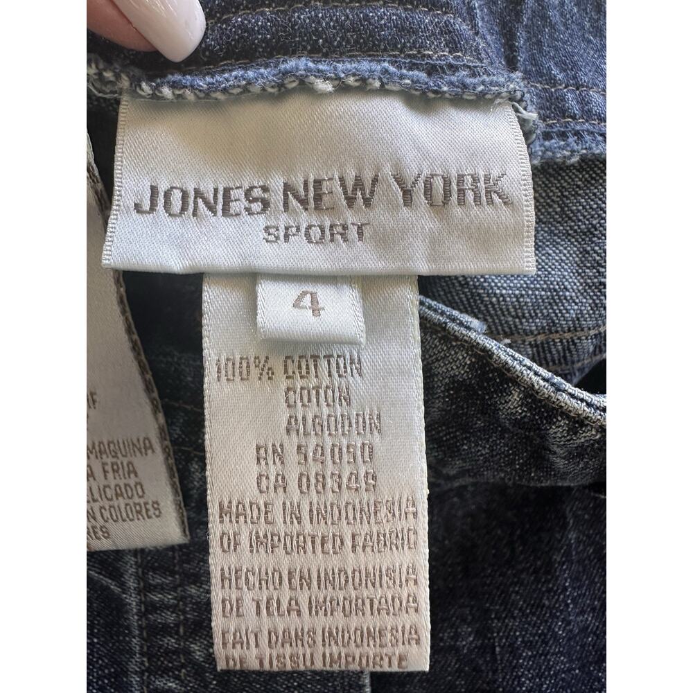 VTG 90s Jones New York Cotton Denim Maxi Skirt full button front Western Y2K Sz4 - Picture 7 of 9